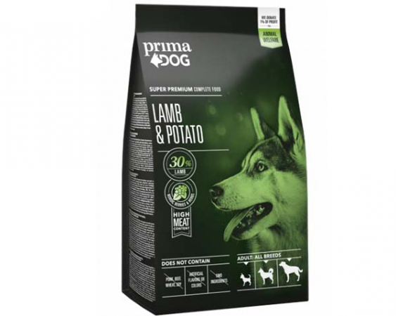 Prima Dog Lamm & Potatis 27/16 10 kg i gruppen Foder m.m / Prima Dog - Kvalitetsfoder fr alla hundar hos PAW of Sweden AB (10005)